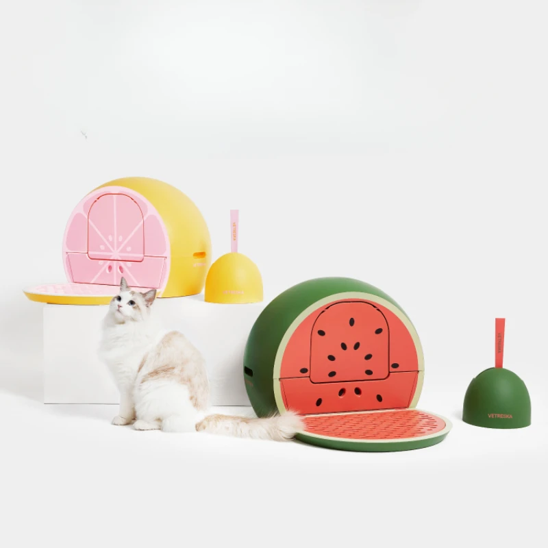 

Portable Covered Cat Bedpans Leak Proof Indoor Villa Cat Bedpans Clean Deodorization Bathroom Katzen Toilette Products WZ50CB
