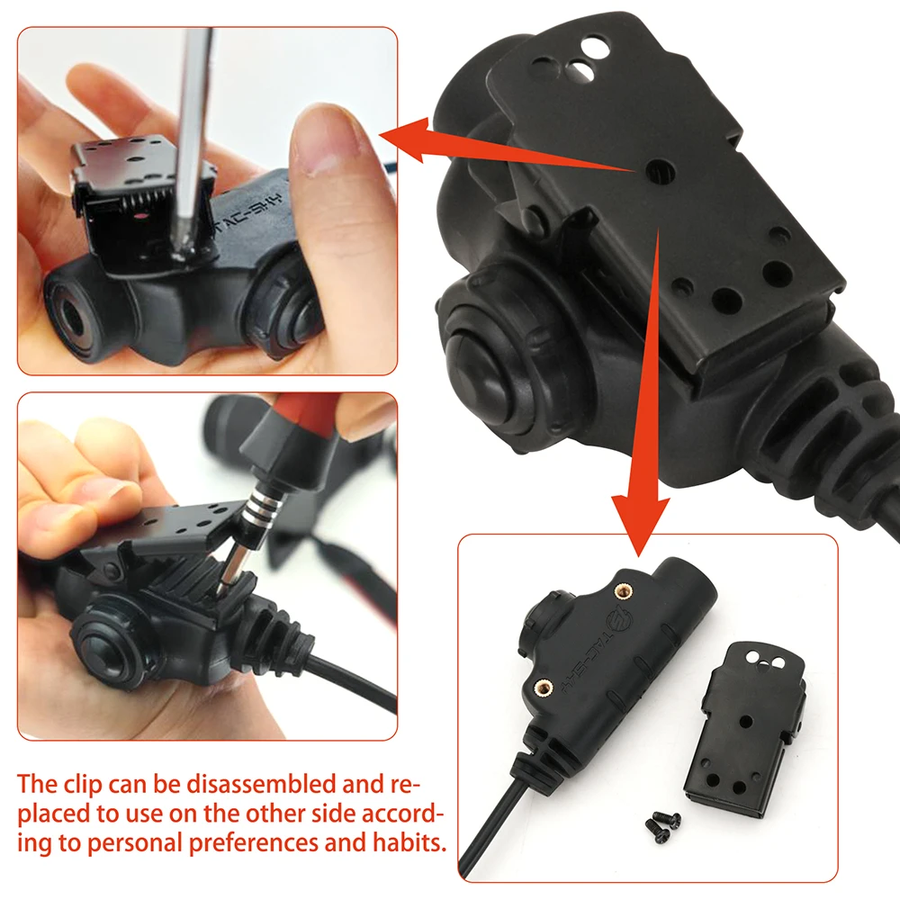 Tactical Headset Adapter U94 PTT V2 PTT Kenwood Plug for Baofeng UV-5R UV-5RE Plus BF-888S UV-6R H777 Walkie Talkie Ham Radio