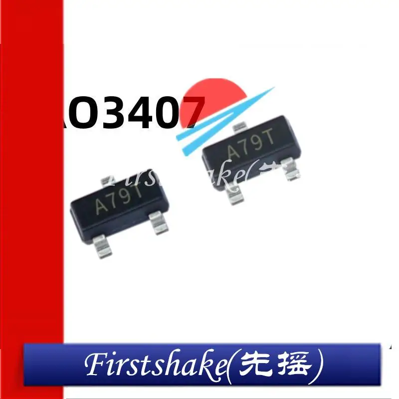 

50Pcs Original UMW AO3407A SOT-23-30V /-4.1A Channel MOS FET Chip