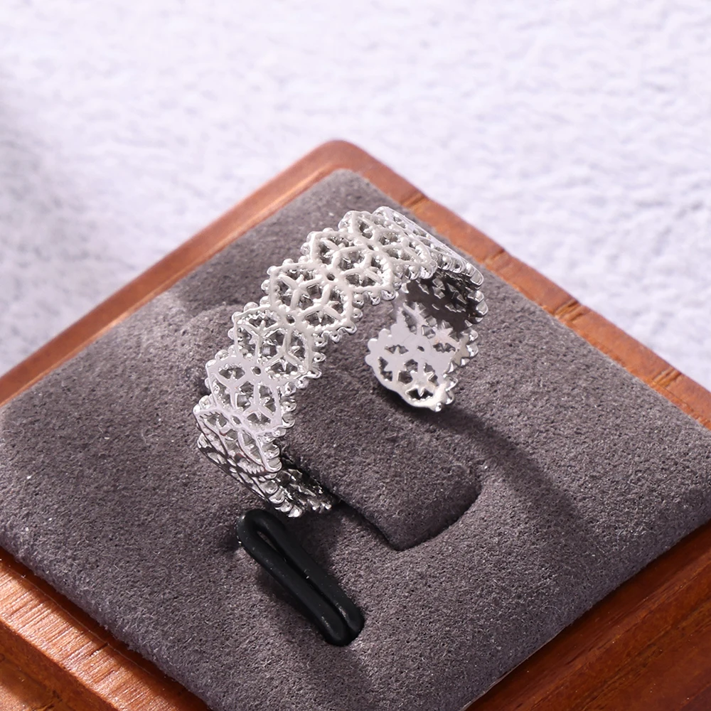 Ежедневные открытые кольца из нержавеющей стали для женщин позолоченное