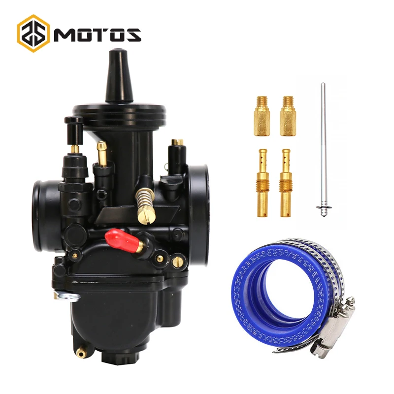 

ZS MOTOS 50CC-350CC PWK 21 24 26 28 30 32 34mm Racing Motorbike Motorcycle Carburetor 4T Engine For Honda With Power Jet Adapter