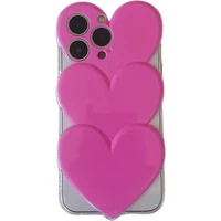 fashion stacked hearts macaroon color for iphone 11 13 case back phone cover for 13 12 pro max celulares funda coque capa