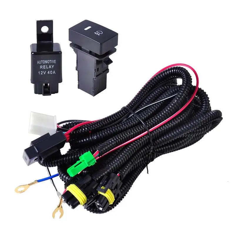 

H11 H8 H9 880 881 Fog Light Headlamp Wiring Switch Harness Socket Wire Connector With 40a Relay Compatible For Land Cruiser