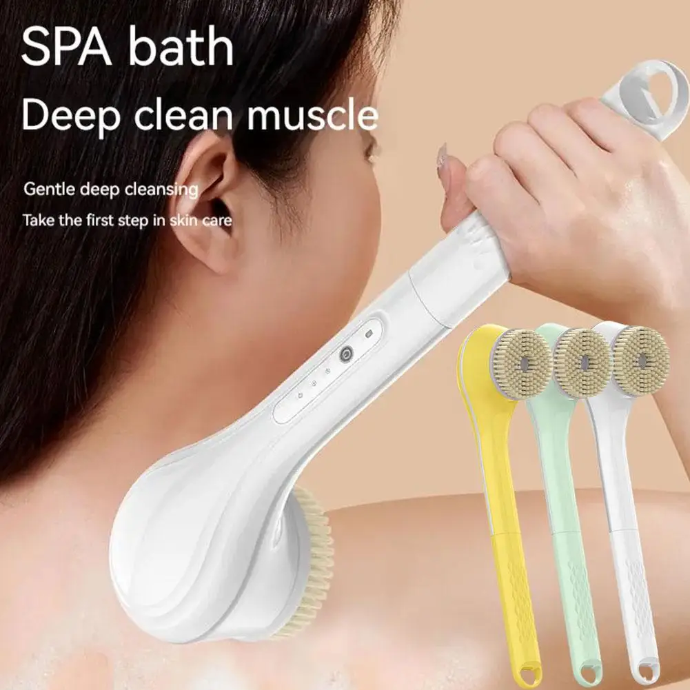 

Electric Bhower Brush Back Body Shower Sponge Scrub Accessories Waterproof Brush Bathroom Brush Exfoliating Cleaning Q8A9