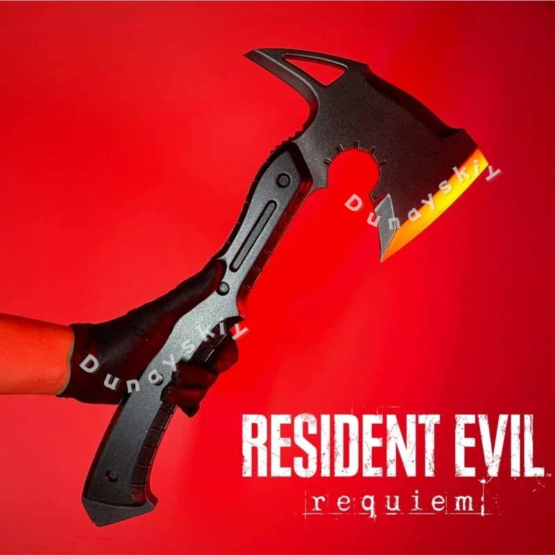 Фото Топор Леона из Resident Evil Requiem, реквизит для косплея, игровая/киноверсия, полная коллекция, тактический топор для кемпинга, реплика для Хэллоуина №3