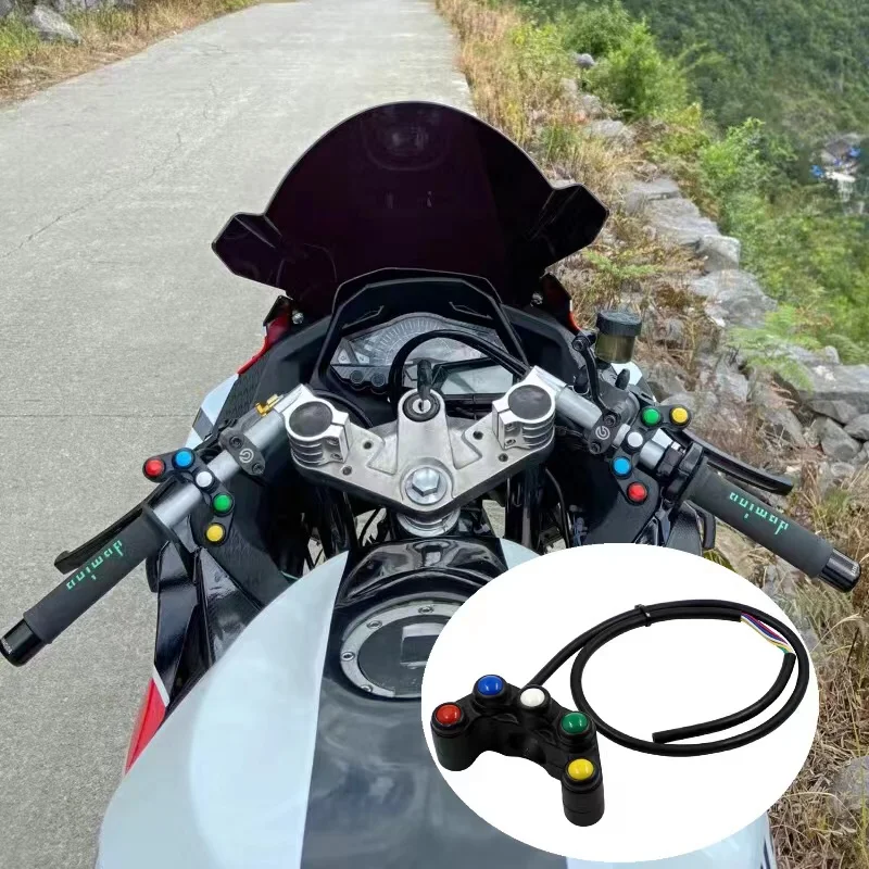 

Motorcycle Five Position Switch Steering Lamp Horn Headlamp Turn Signal Handlebar Switches Electric Vehicle Refitting Buttons