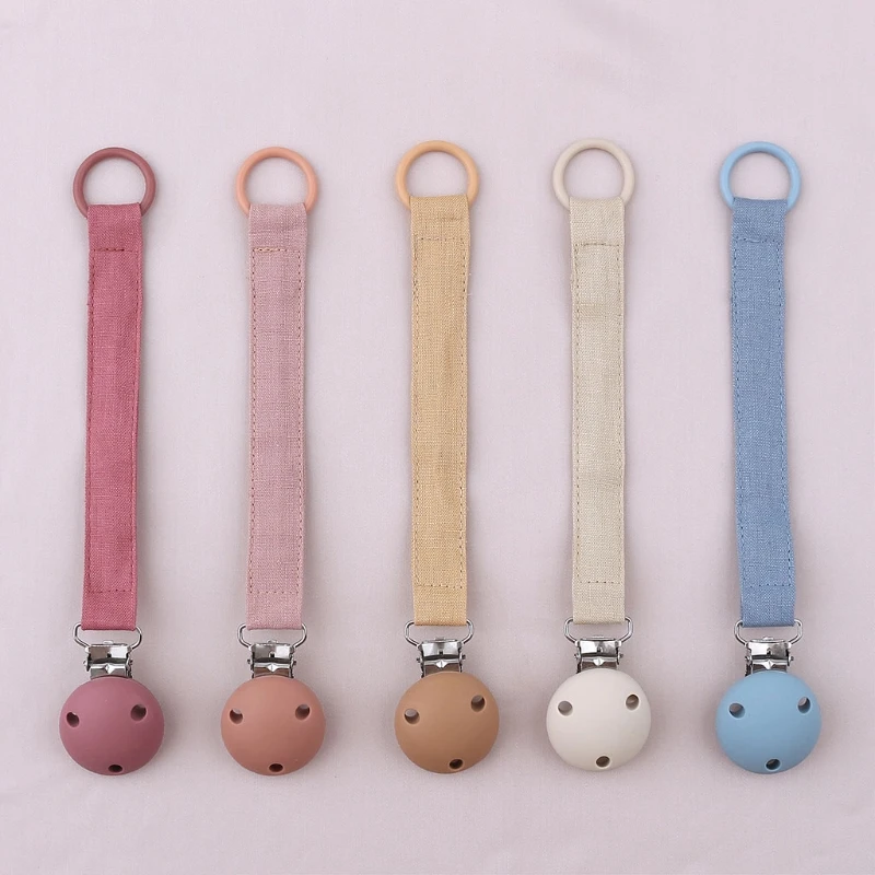 

Newborn Pacifier Clip Chain BPA-free Silicone Soother Clip Chain Dummy Nipple Holder Strap Baby Relief Pain Teething Toys Shower