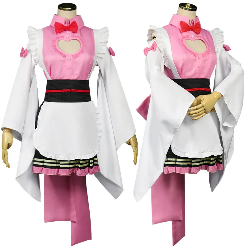 

Anime Demon Slayer Kimetu No Yaiba Cosplay Costumes Kamado Nezuko Women Sexy Top Skirts Uniform Suit Halloween Accessories Gift