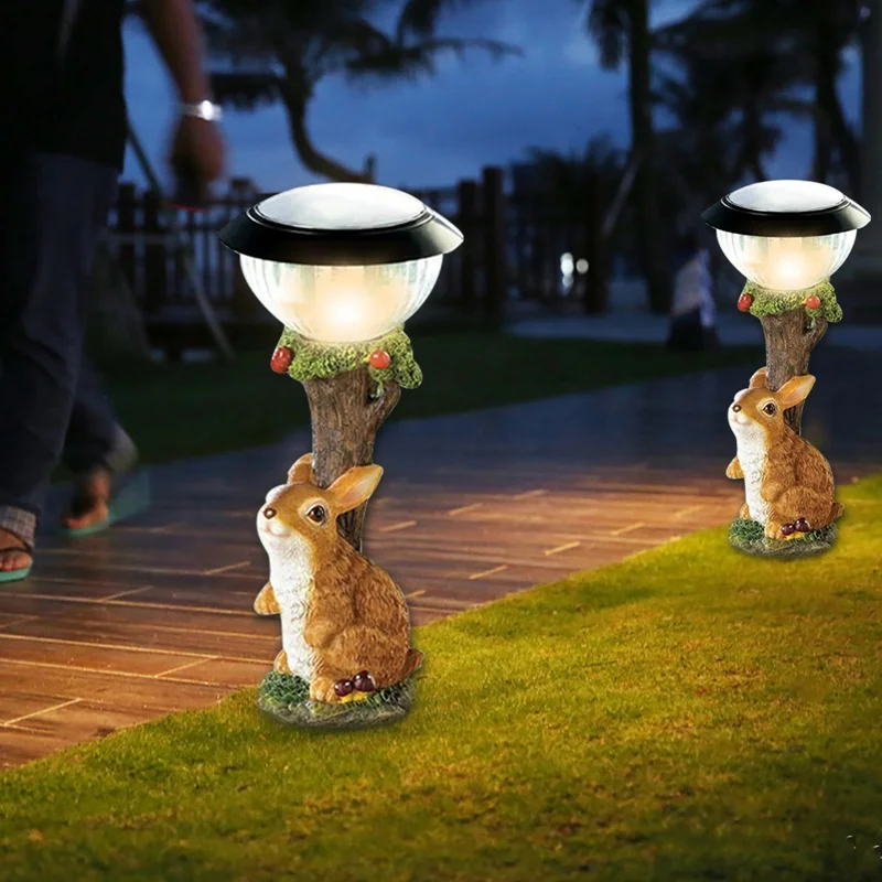 

Garden Statues Annimal Squirrel Solar LED Light Statue Waterptoof Figures Outdoors for Pathway Yard Garden Wildlife Decoration