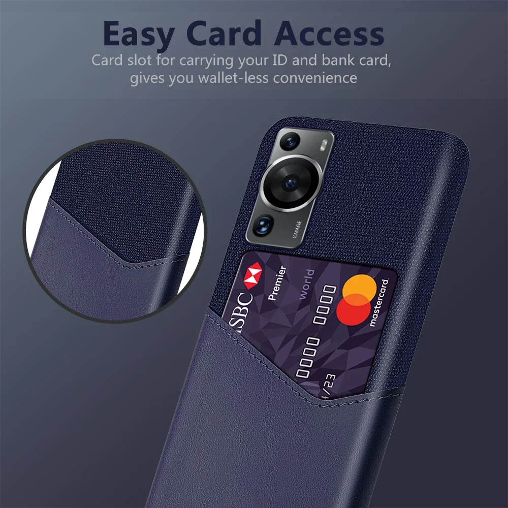 Деловой чехол для Huawei P60 Pro Pura 70 Ультратонкий с держателем карт Art Plus