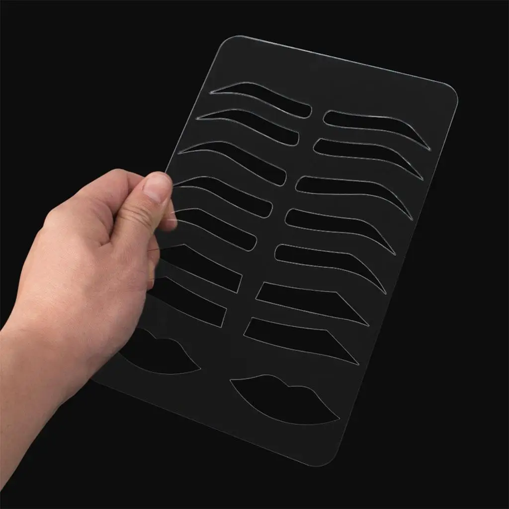 

Eyebrow Grooming Stencil Card Eyebrows Enhancer Card Shaping Template Acrylic Tool for Makeup Beauty Accessories Professional