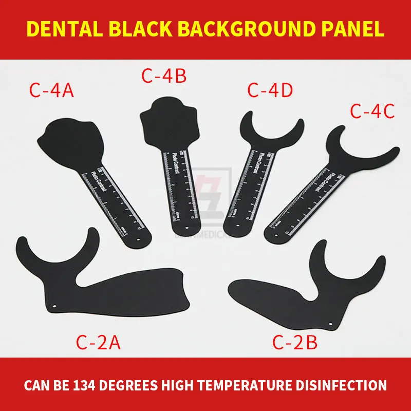 

Dental Orthodontics Black Backdrop Pull Hooks Photo Backdrop Reflector Sterilizable 134 Degree Oral Photography Boards