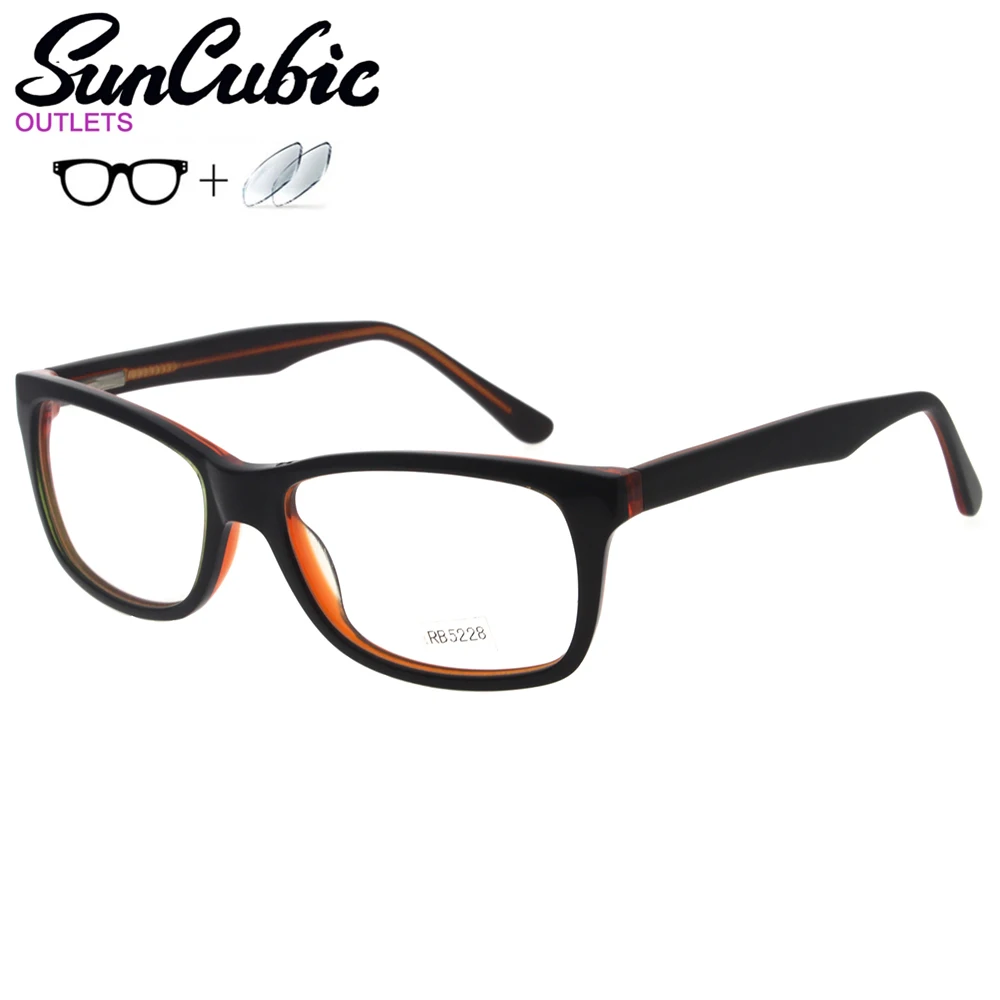 

RB5228 Men Women Acetate Glasses Frame Eyewear Eyeglasses Reading Myopia Prescription Lens 1.56 Index
