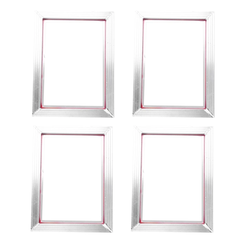 

4X A3 Screen Printing Aluminum Frame 31X41cm With White 43T Silk Print Polyester Mesh For Printed Circuit Boards