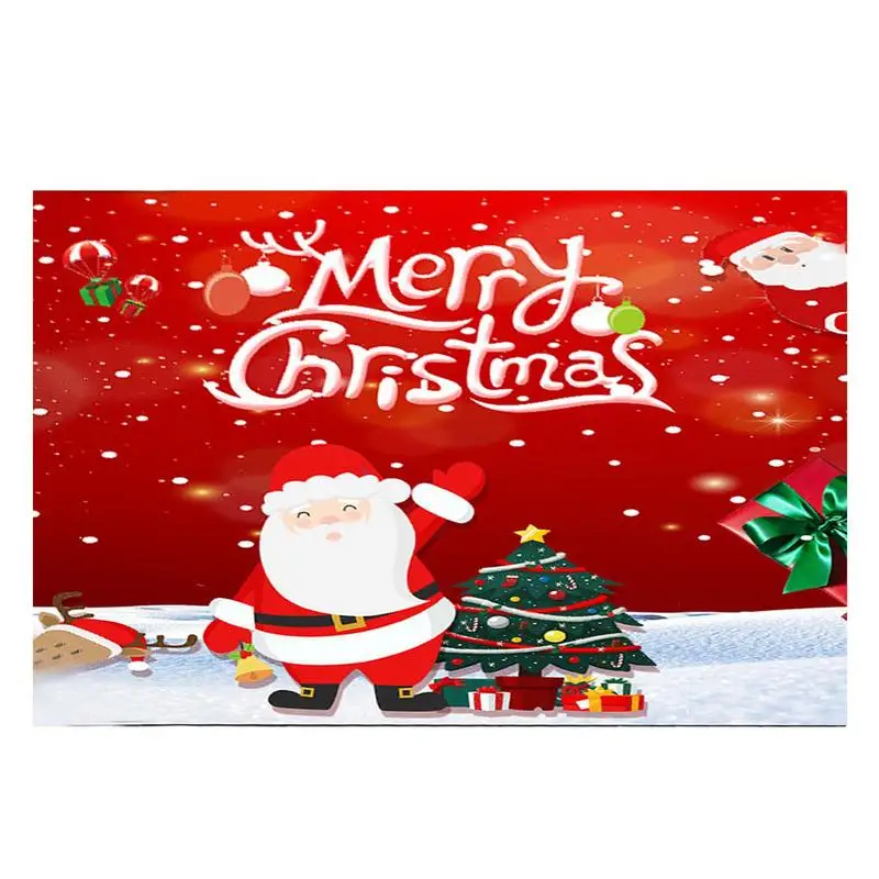 Рождественский коврик, коврик с Санта-Клаусом, милый коврик для двери с Санта-Клаусом, Классические приветственные коврики для входа в гост...