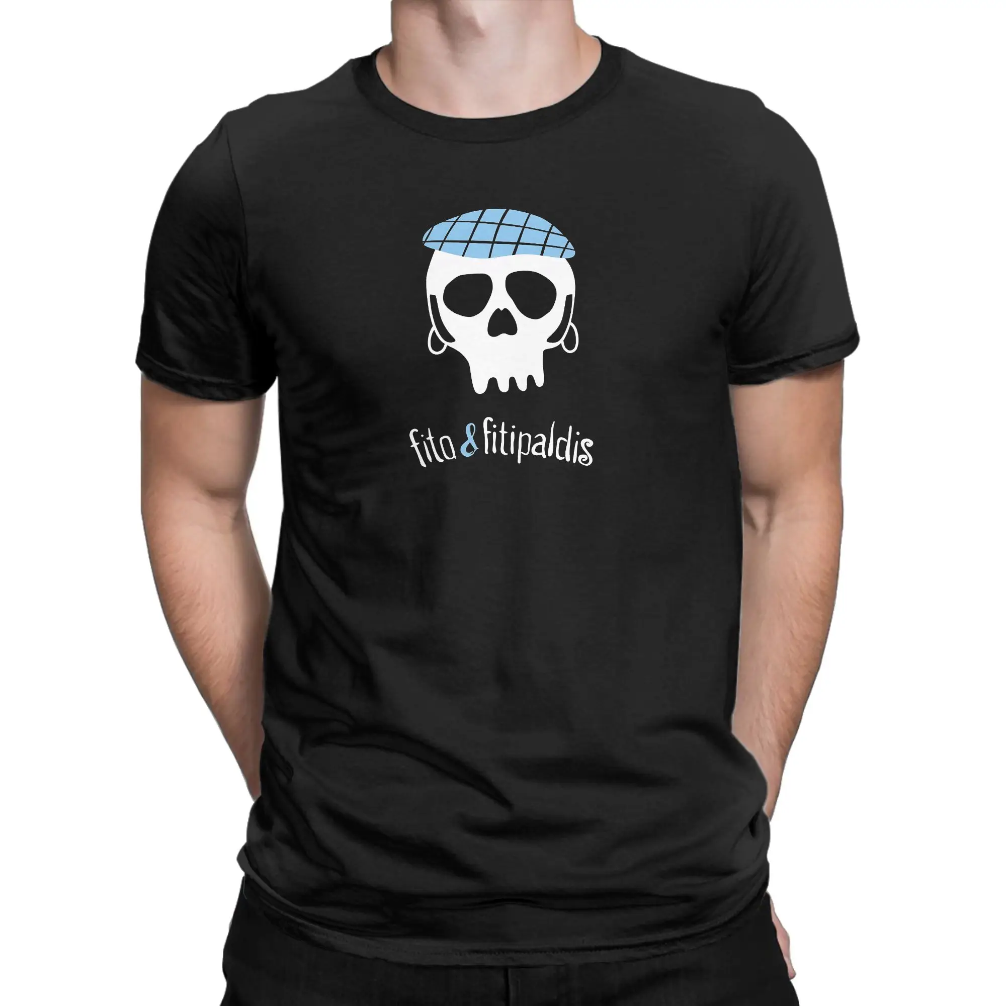 Фото Мужская футболка Fitos Fitipaldis Band, одежда из 100% хлопка, креативная футболка с короткими рукавами и круглым вырезом, идея для подарка, футболка №2