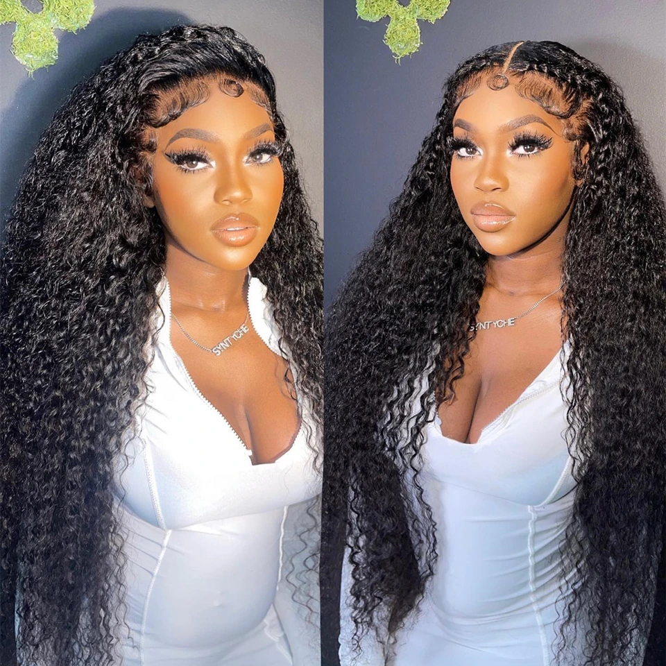 Peruvian Water Wave Lace Front Wigs for Women 13x6 Lace Frontal Wig Human Hair Pre Plucked 4x4 Lace Closure Wig 30 34 Inch Remy