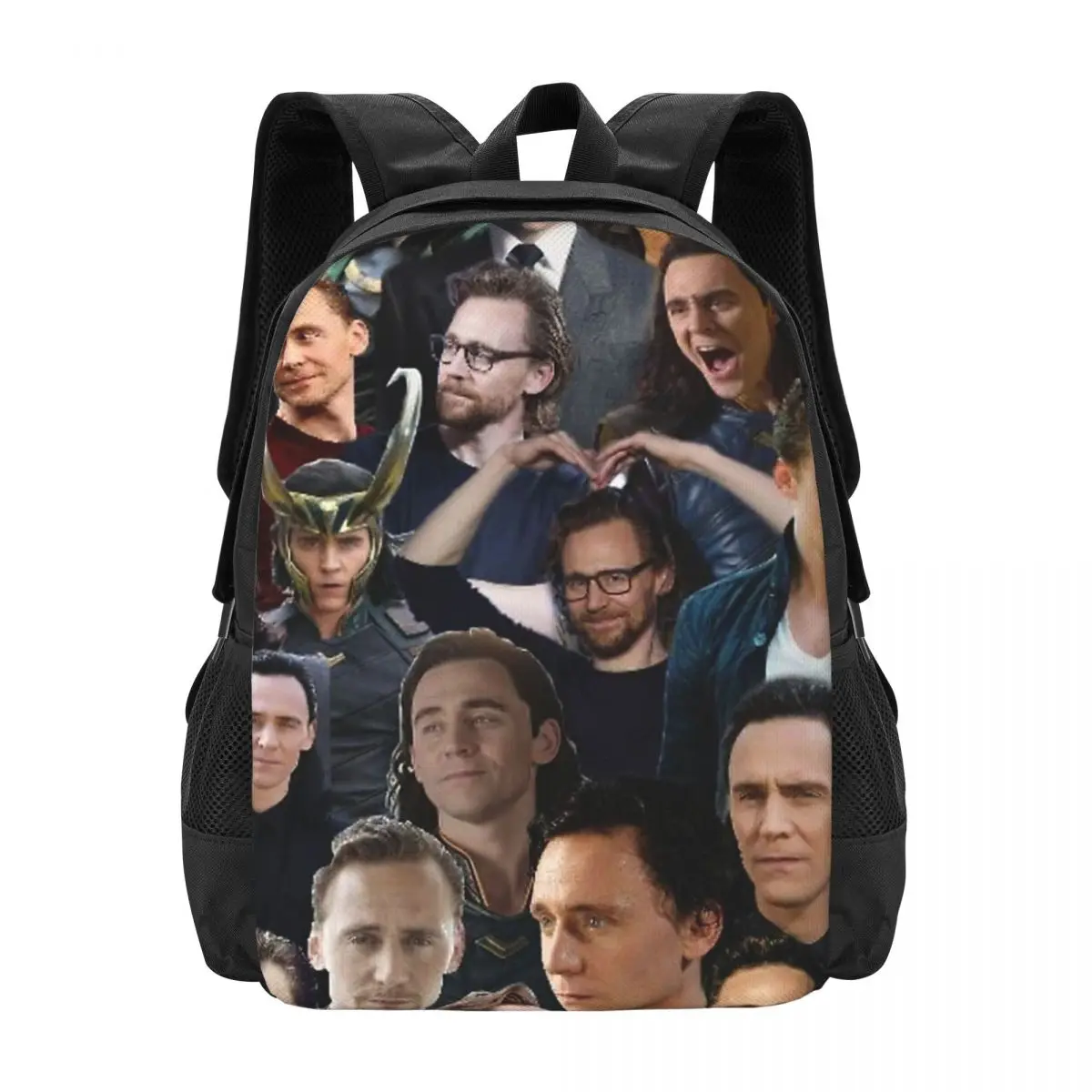Tom Hiddleston Collage Backpack for Girls Boys Travel RucksackBackpacks for Teenage school bag