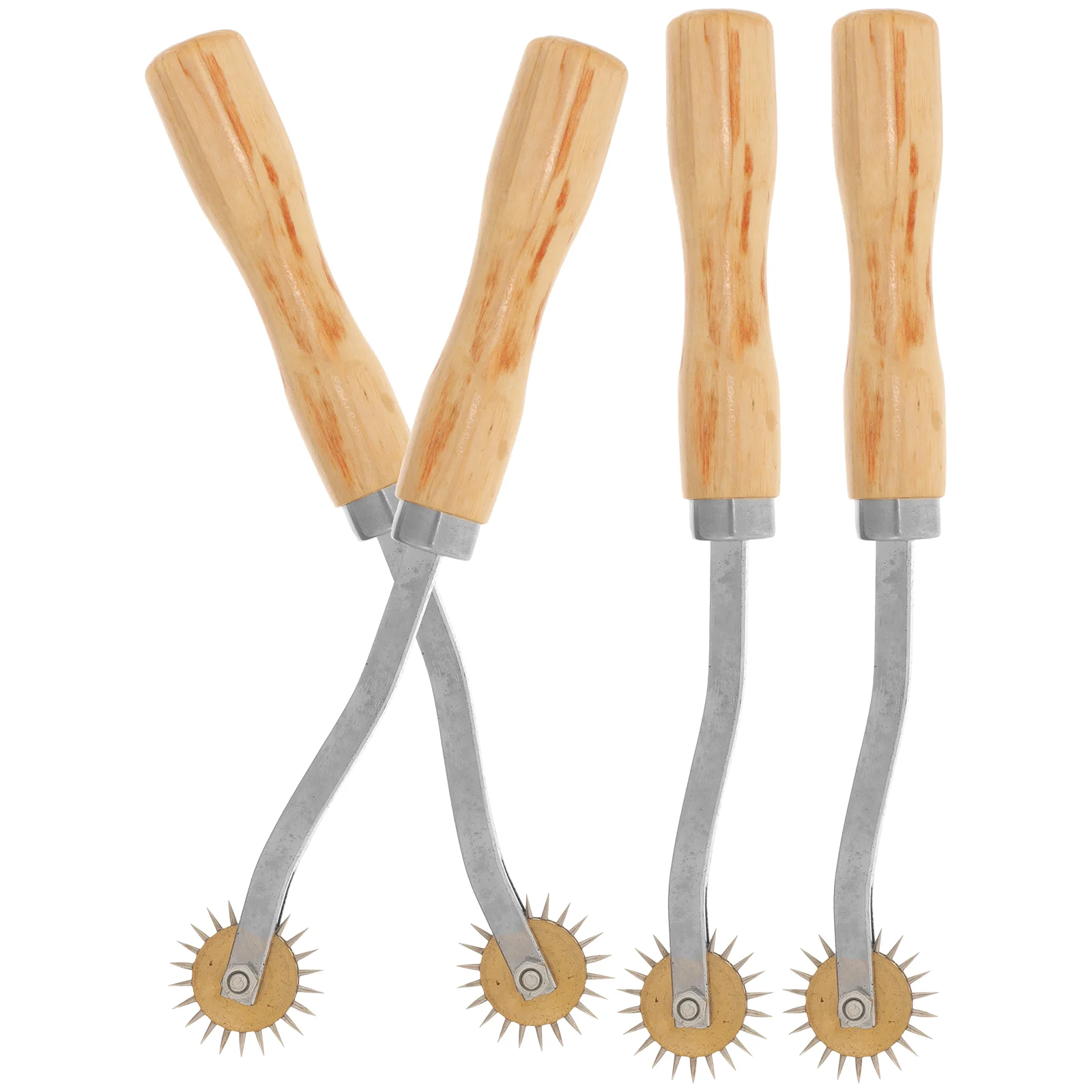 

4 Pcs Crimping Wheel Craft Tools Practical Tracing Sewing Crafts Wood Gearwheel Overstitch Pocker