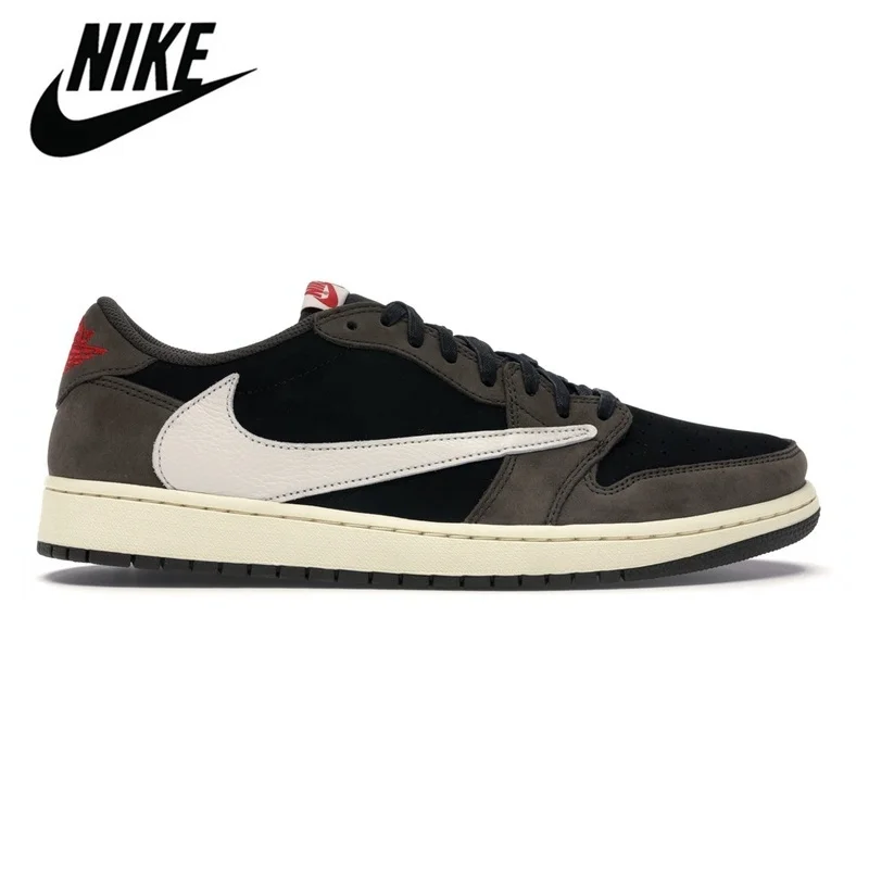 

NIKE AIR JORDAN 1 Low Travis Scott Black toe OG6 original low Aj1 men of women's soccer shoes