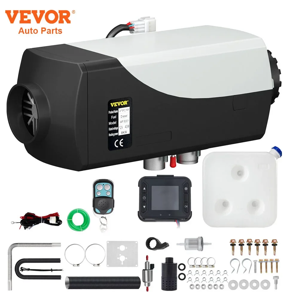 

VEVOR автомобильный обогреватель Дизельный подогреватель воздуха 5 кВт 12 В ЖК-термостат монитор и пульт дистанционного управления для грузовиков лодок автобусов автомобилей автодомов