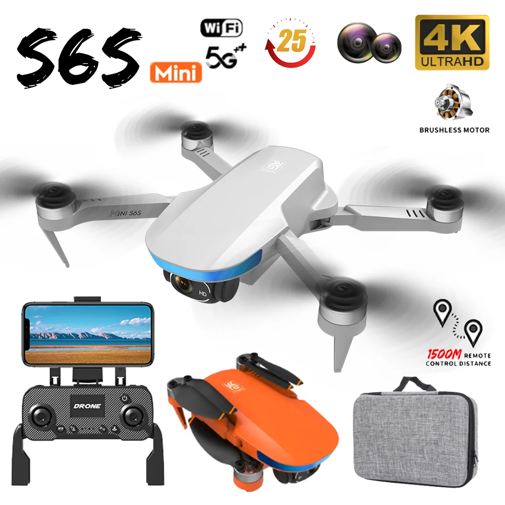 

S6S Mini GPS Drone 6K HD Dual Camera Aerial Photography Obstacle Avoidance Brushless Motor Helicopter Foldable RC Quadcopter