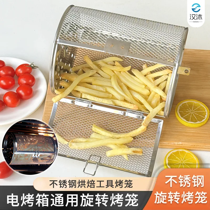 Вращающаяся клетка для барбекю Hanqi из нержавеющей стали электрическая духовка