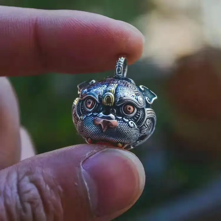 

New Tiger Head Bell Men and Women Retro Chinese Style Necklace Pendant Pendant Jewelry Accessories