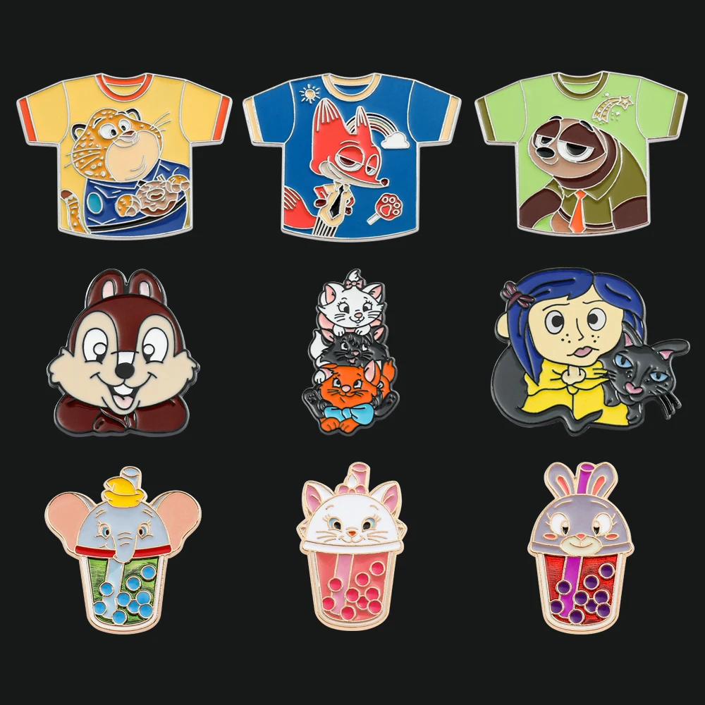 

Anime Movie Zootropolis Collection Metal Enamel Kawaii Nick·Wilde Sloth Lapel Pin for Women Jacket Backpack Accessories Toy Gift