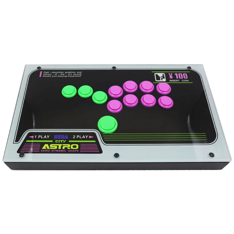 All Buttons Hitbox Style Arcade Game Console Joystick Fight Stick Game Controller For PC Sanwa OBSF-24 30