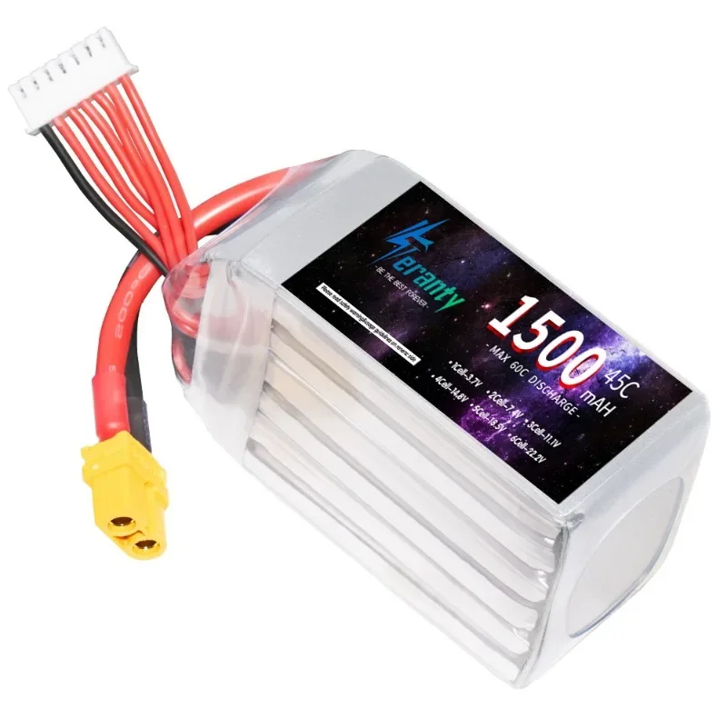 Фото Новый аккумулятор LiPo 22,2 В 1500 мАч для TERANTY 6S с разъемом T XT30 XT60 XT90 для квадрокоптера, радиоуправляемого дрона, гоночных автомобилей, лодок, запасных частей №5