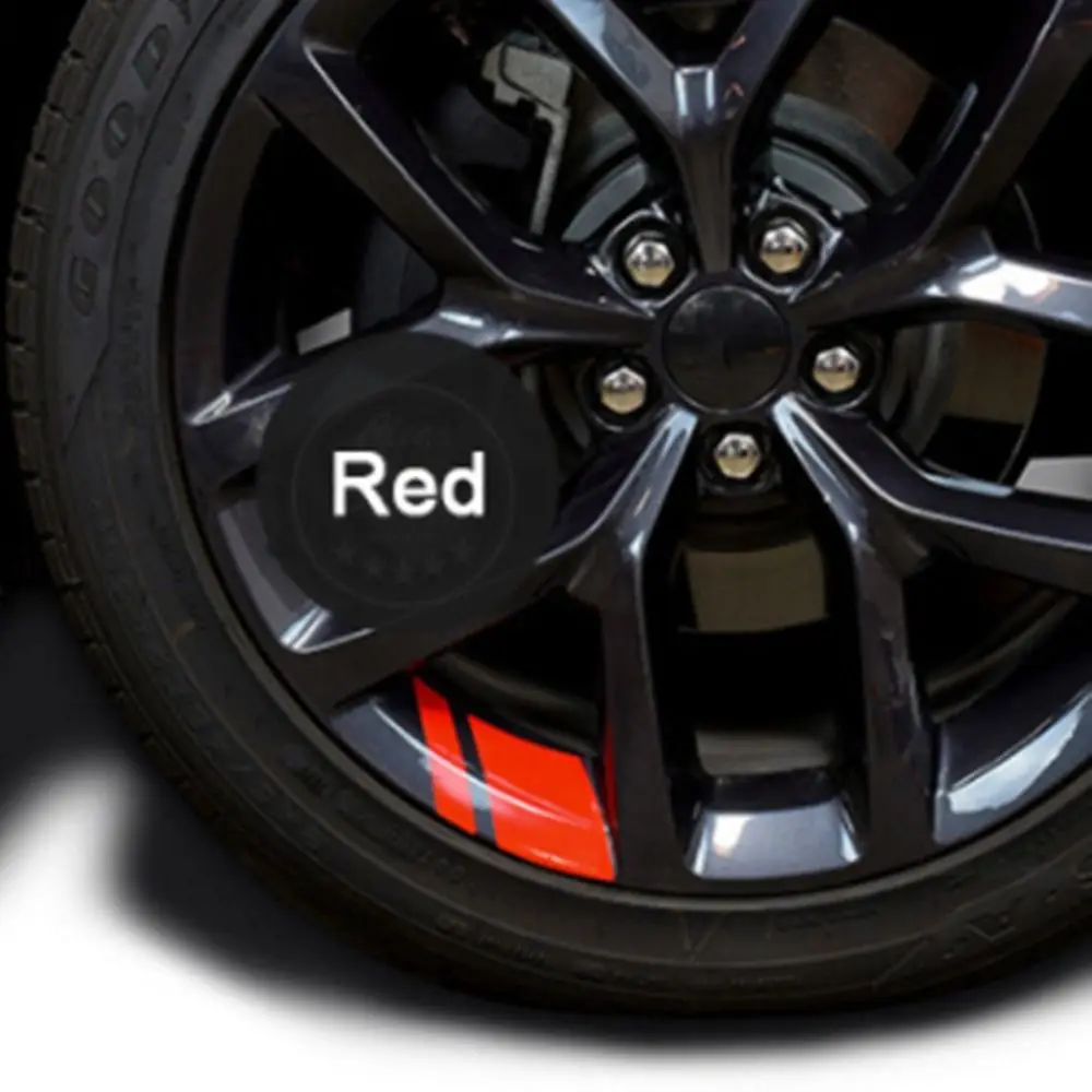 

6Pcs New PVC Car Wheel Sticker Safety Decoration DIY Sign Tape Self-adhesive Warning Decals Auto