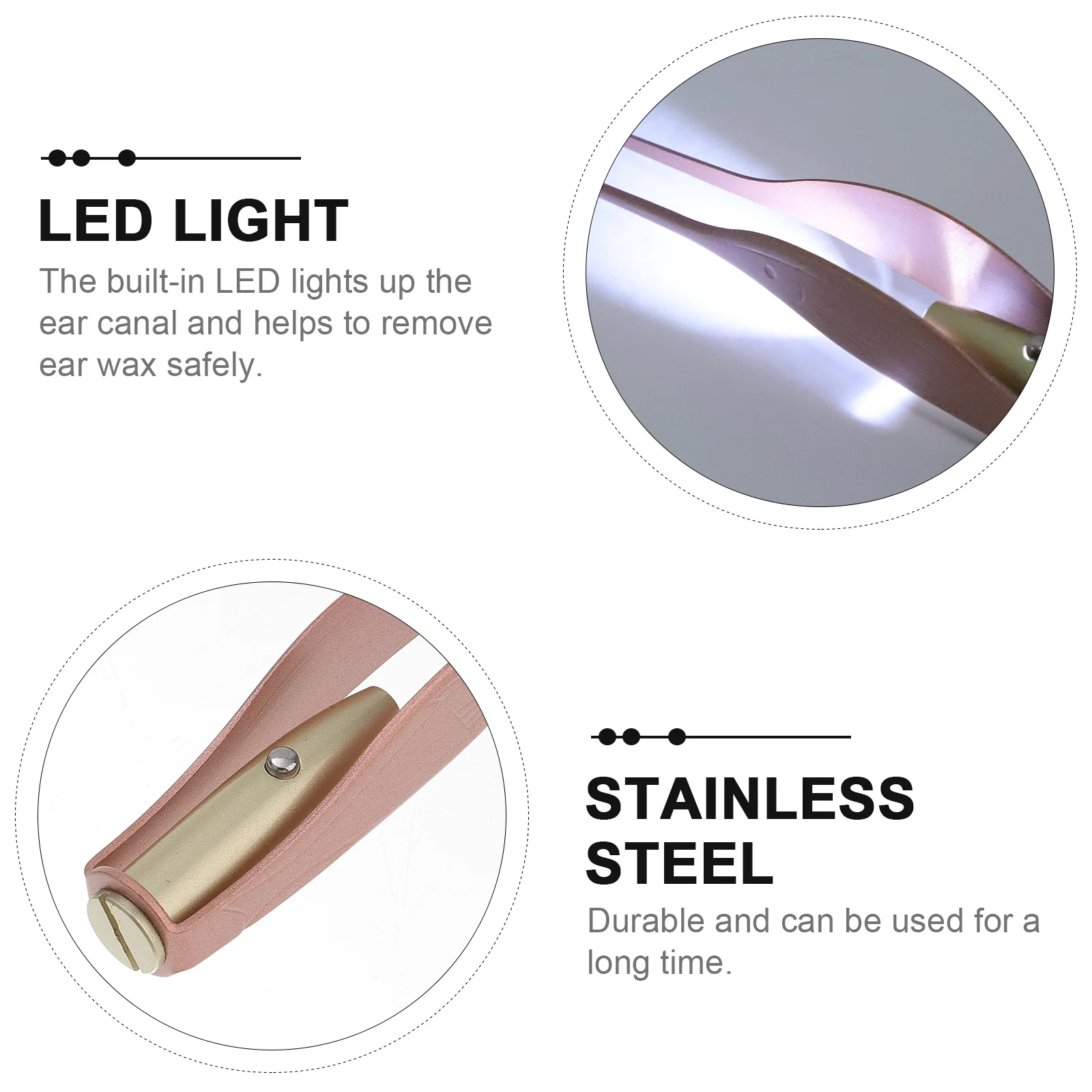 Светодиодный инструмент для удаления ушной серы ложка ушей восковая кюретка из