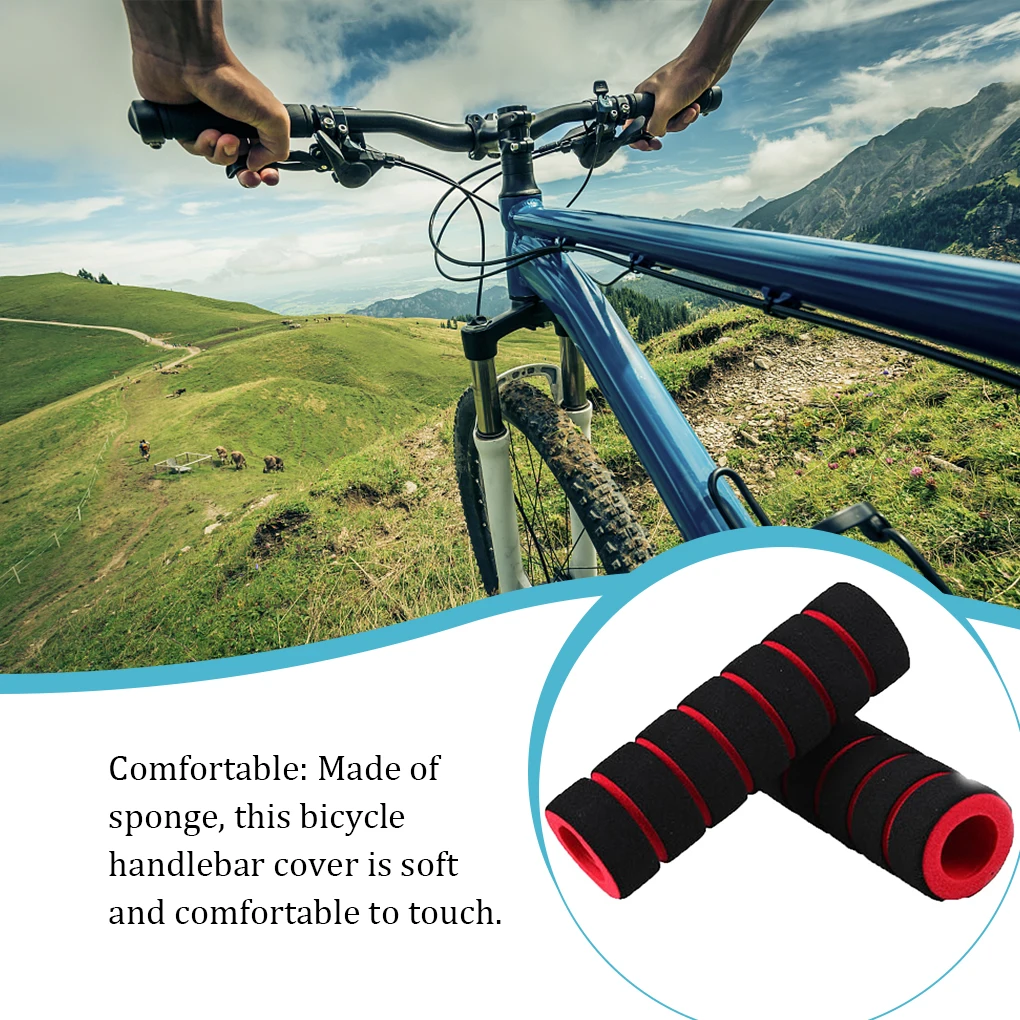 2Pcs Bicycle Grips MTB Sponge Handlebar Cover Grips Anti-skid Shock-absorbing Soft Bike Grips Ultraight Cycling Handlebar Sleeve images - 6