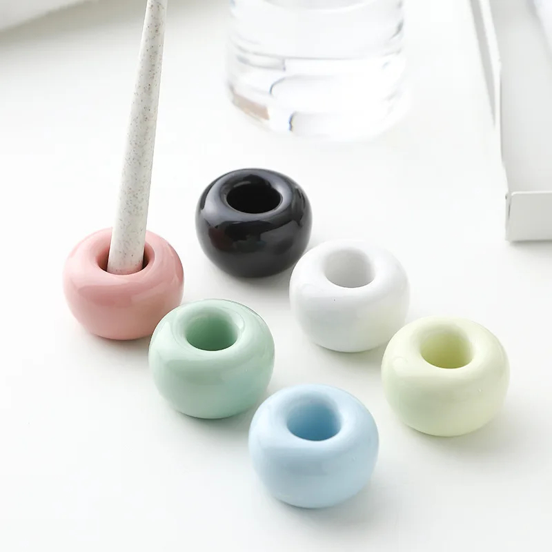 

Macaron Colors Toothbrush Holder Ceramic Tooth Brush Holder Stand Rack Toiletries Shower Bath Organizer Bathroom Accessories