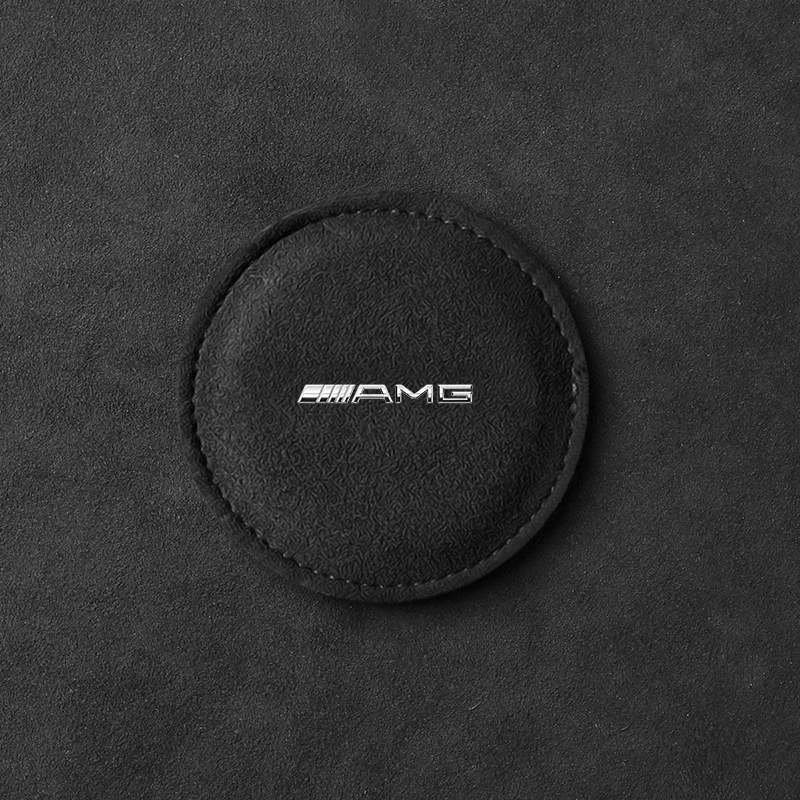 

Для AMG Автомобильный держатель для чашки, кожаный слот для бейджа, нескользящий коврик для подставки, Стайлинг автомобиля для Mercedes Benz W220 W176 W177 W212 W205 W213