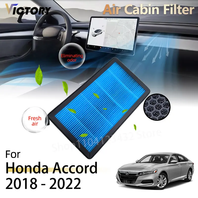 Автомобильный воздушный салонный фильтр HEPA для Honda Accord 10-го поколения 2018-2022 CV1 2021