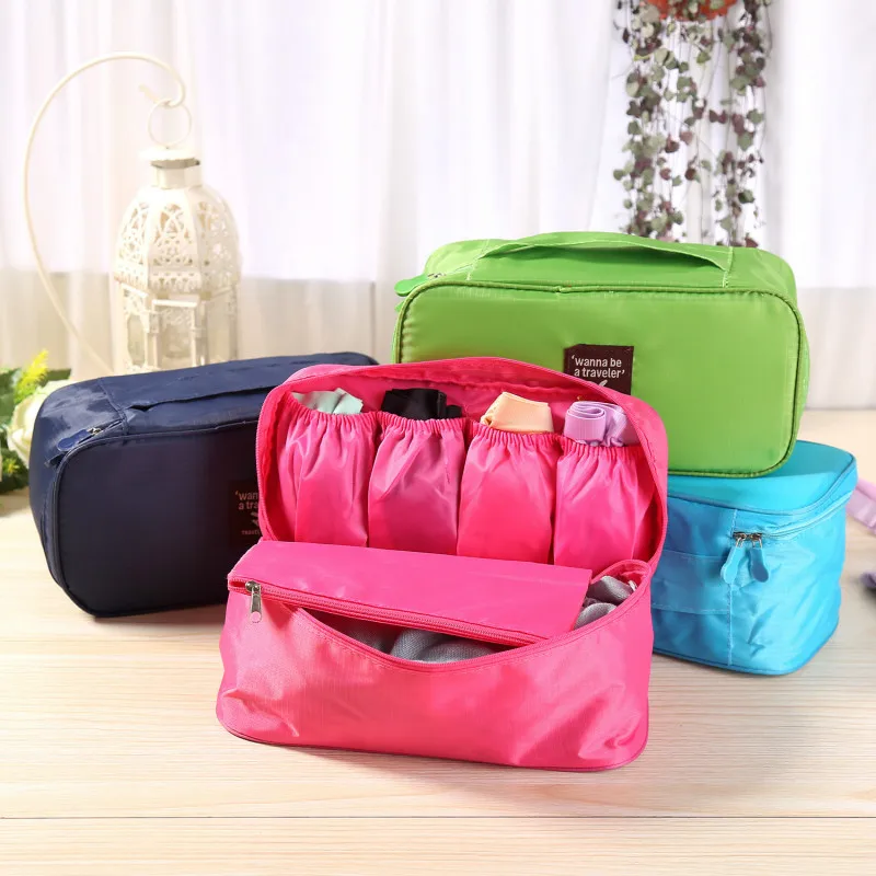 

Travel Portable Bra Underwear Bag Waterproof Oxford Travel Necessity Accessories Cosmetic Makeup Pouch Holder Travel Bag