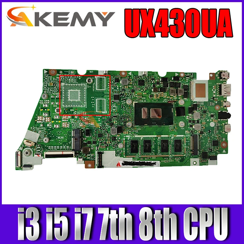 

Материнская плата UX430UA i3 i5 i7 7-го 8-го ЦПУ 8 ГБ 16 ГБ ОЗУ для ASUS ZenBook UX430UNR UX430UQK UX430UQ UX430UN UX430U материнская плата для ноутбука