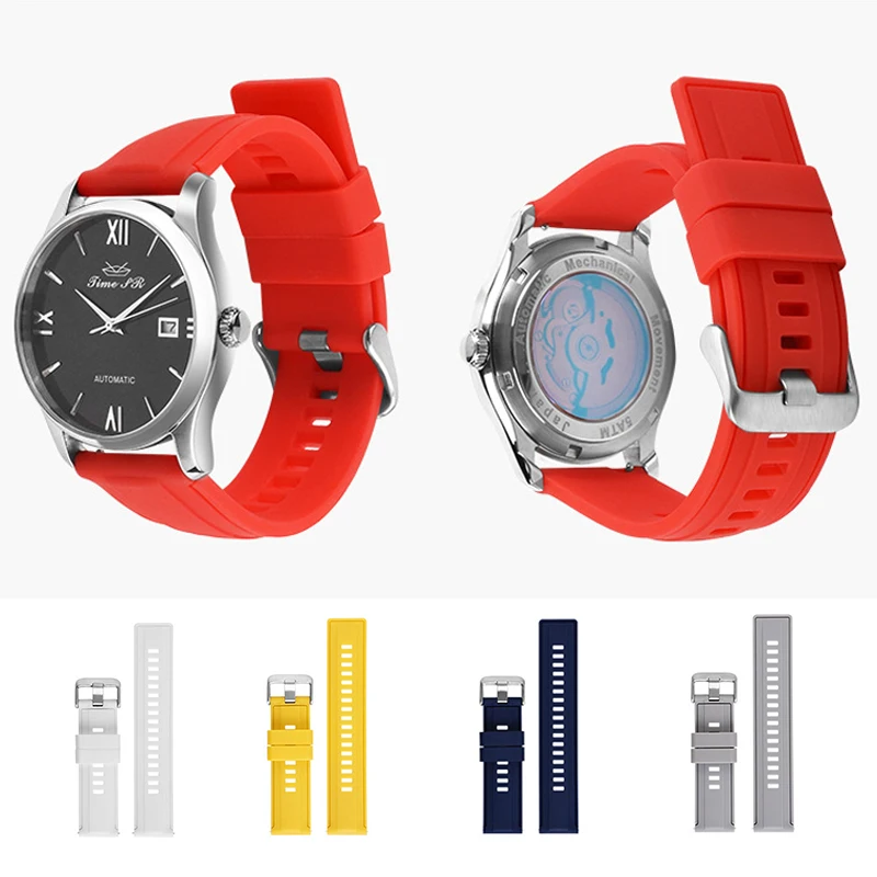 

Universal Waterproof Watch Srtap Watch Belt Writst Watch Band DIY Silicone New Casual 18/20/22mm