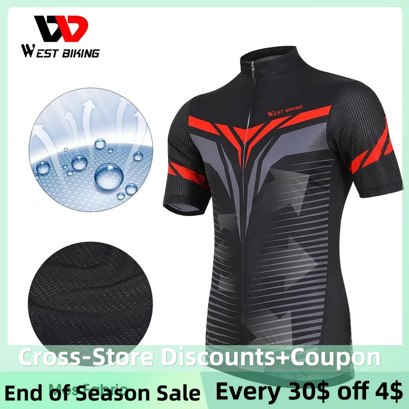 

WEST BIKING Cycling Jersey Pro Bicycle Team Clothing Breathable Quick Dry Maillot Ciclismo Summer Bike Bicycle Shirt Men