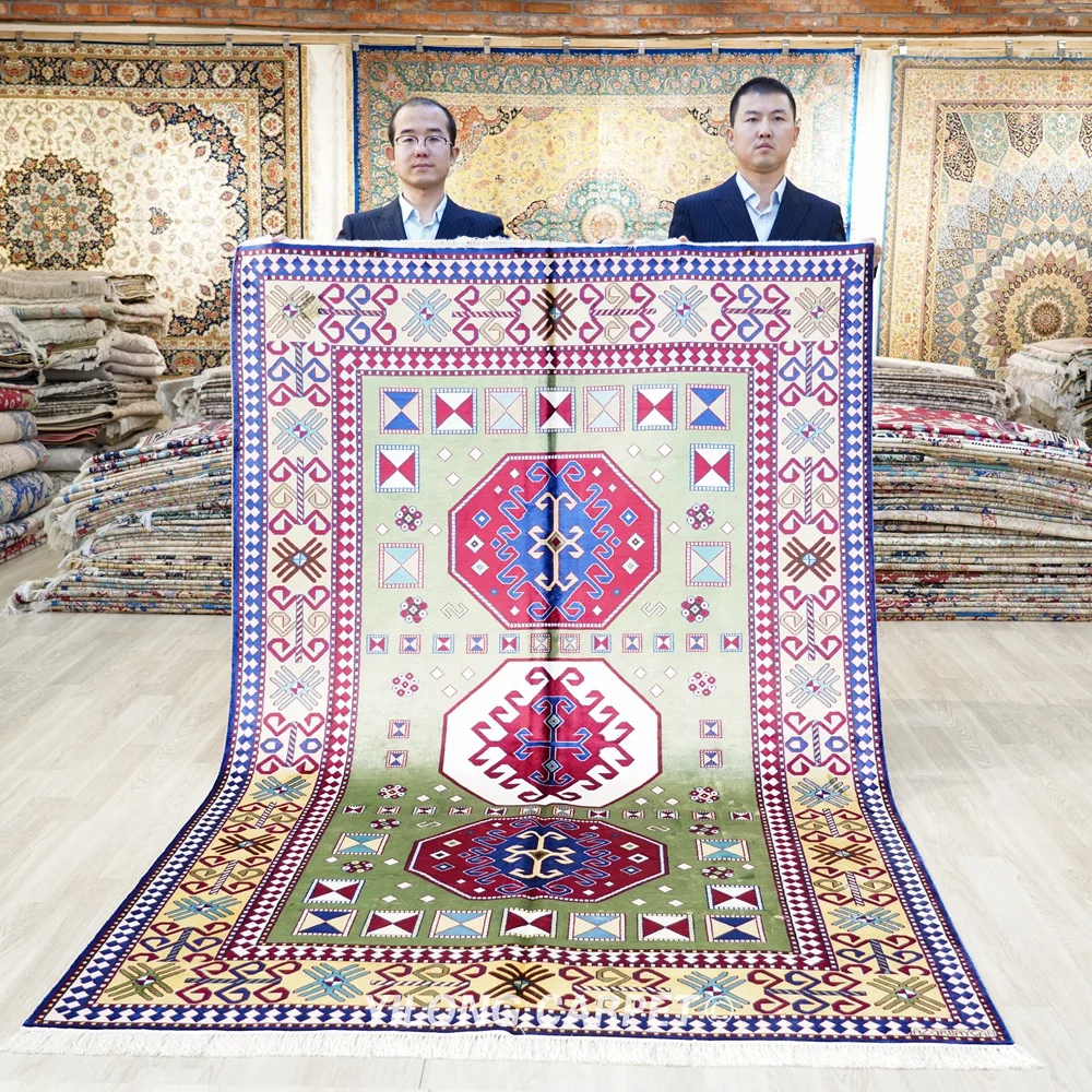 152x244 см Шелковый Племенной ковер ручной работы