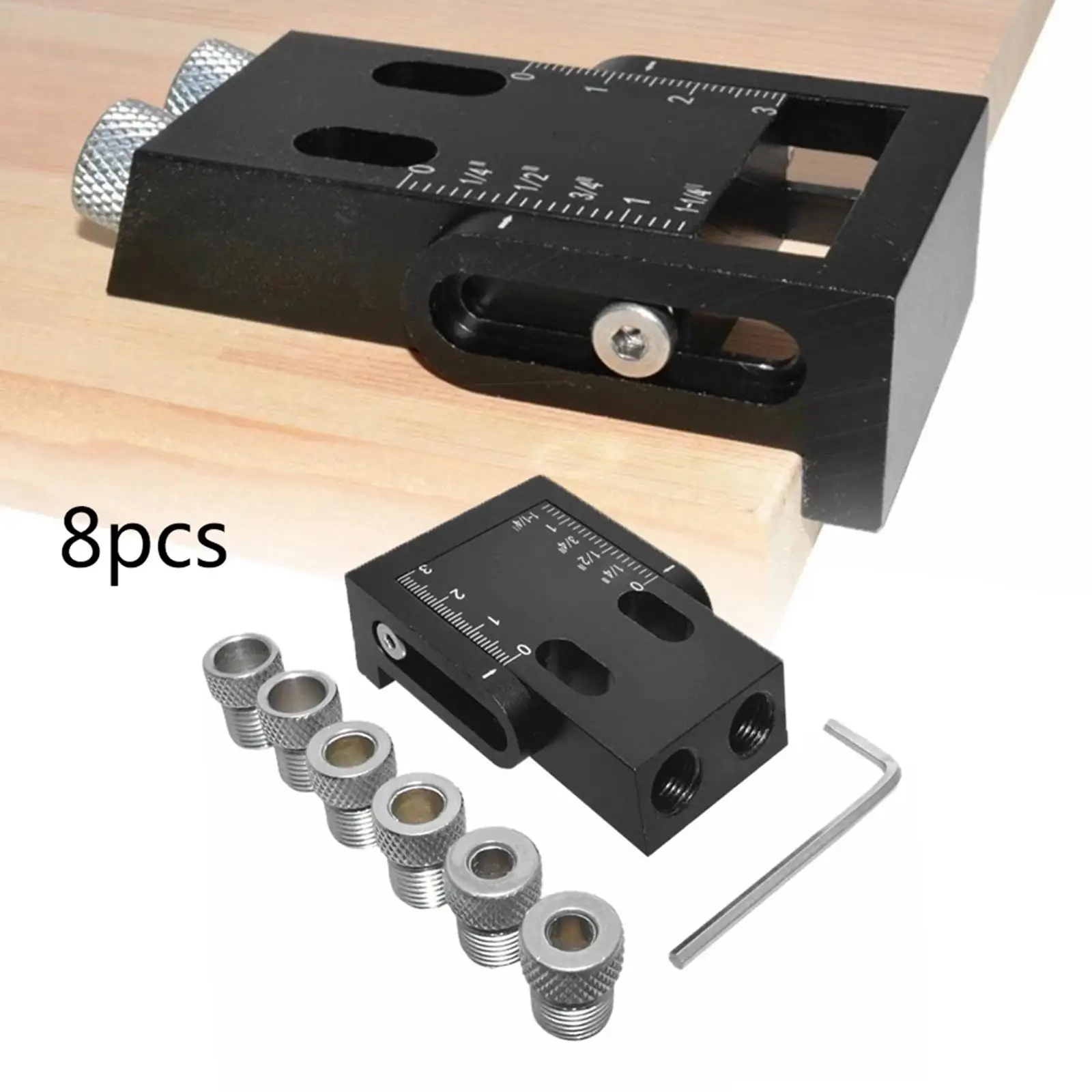 

Woodwork Guides Joint Angle Tool Carpentry Locator - Hole Jig 15 Degree Woodworking Inclined Hole 6/8/10mm Kit for Carpenter