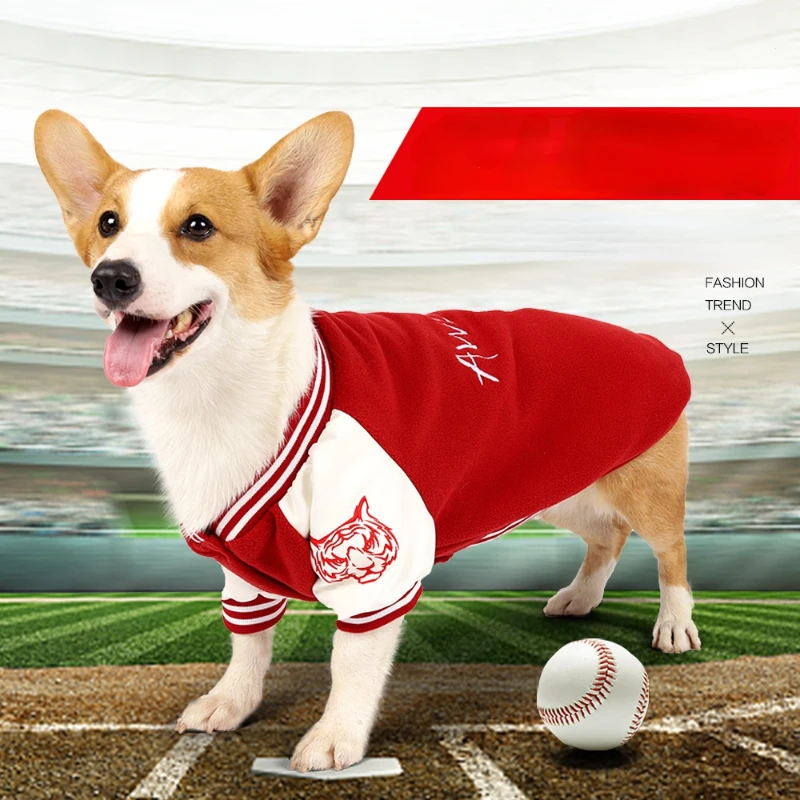 

Suit French Sports And Clothes Autumn Pet Baseball Clothes Bulldog Coat Corgi Warm Hair Puppy Winter Dog Dog Shirt Chihuahua