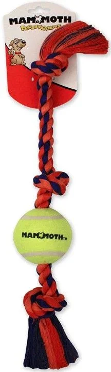 

Pet Flossy Chews Color 3 Knot Tug with Tennis Ball - Assorted Colors