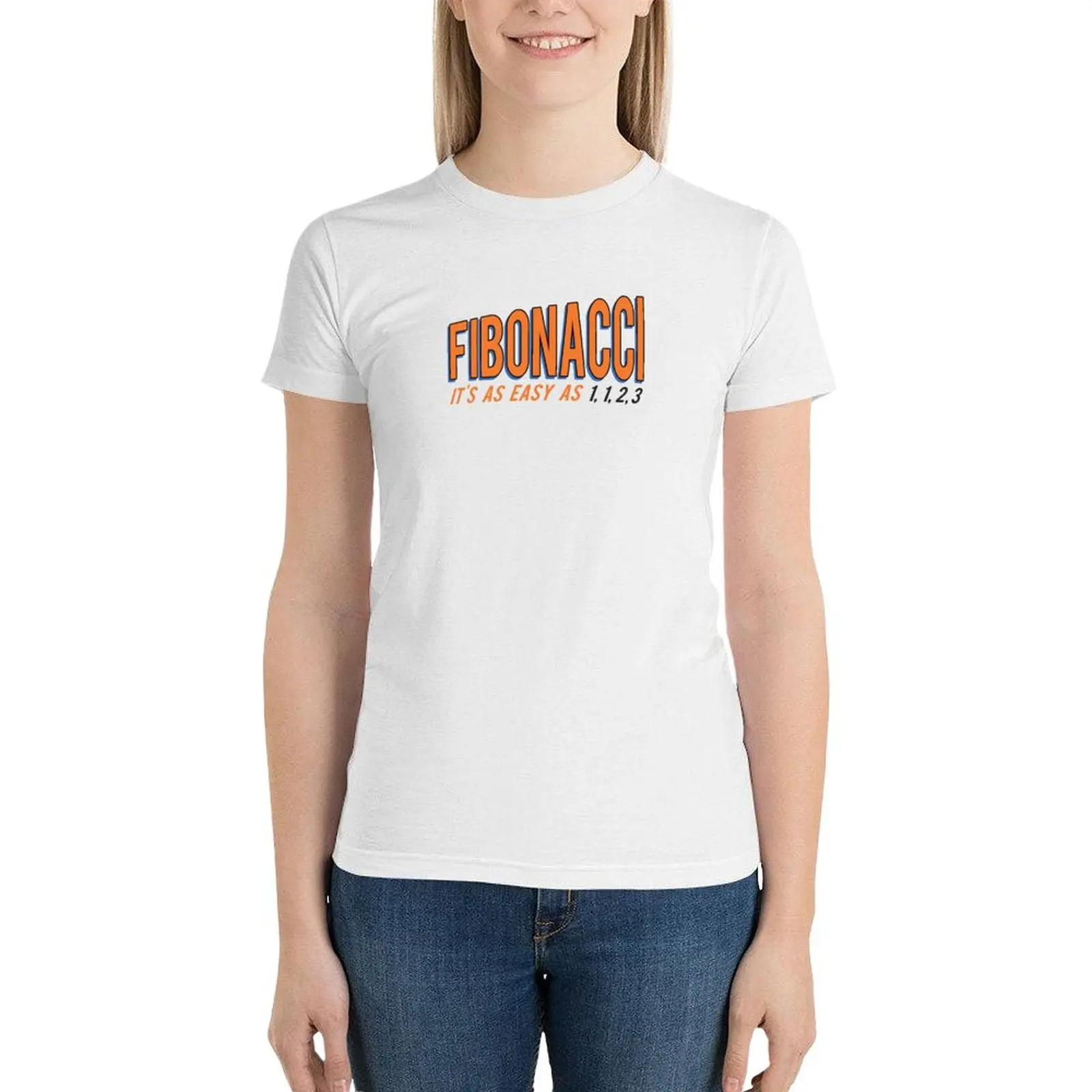 Футболка Fibonacci It's Easy как 1 2 3 летние топы винтажная одежда кавайная футболки для