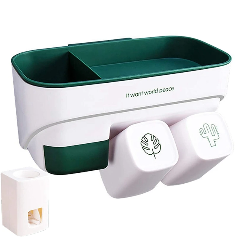 

Настенная подставка для зубных щеток-Многофункциональный компактный держатель для зубной щетки для ванной комнаты