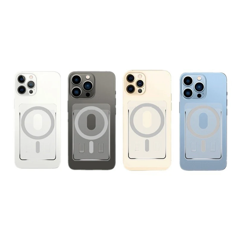 Прозрачный Магнитный кошелек для Magsafe зажим наклейка на заднюю панель телефона