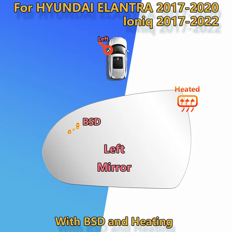 

BSD Для Hyundai ELANTRA 2016-2017-2018-2019-2020 левое/правое боковое зеркало заднего вида стекло/OEM: 87611/21-F2/F3000/крыло/автомобильные аксессуары