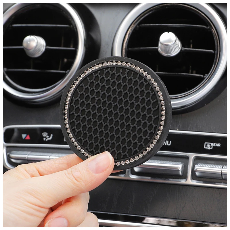 

2pcs Car Cup Holder Coaster Non Slip Pad Mat For Lada Granta Vaz Kalina Priora Niva Samara 2 2110 Largus 2109 2107 2106
